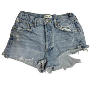 Agolde Jaeden Cutoff Denim Shorts Size 27 Distressed